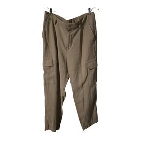 A. New Day Cargo Pants Cotton Relaxed Fit Size 12 Women's Khaki